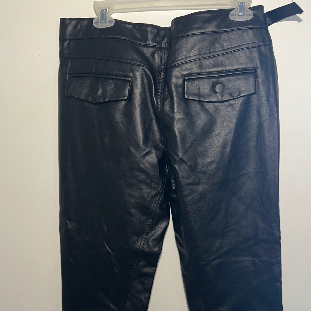Jade Black Leather-Style Trousers - Picture 7 of 8